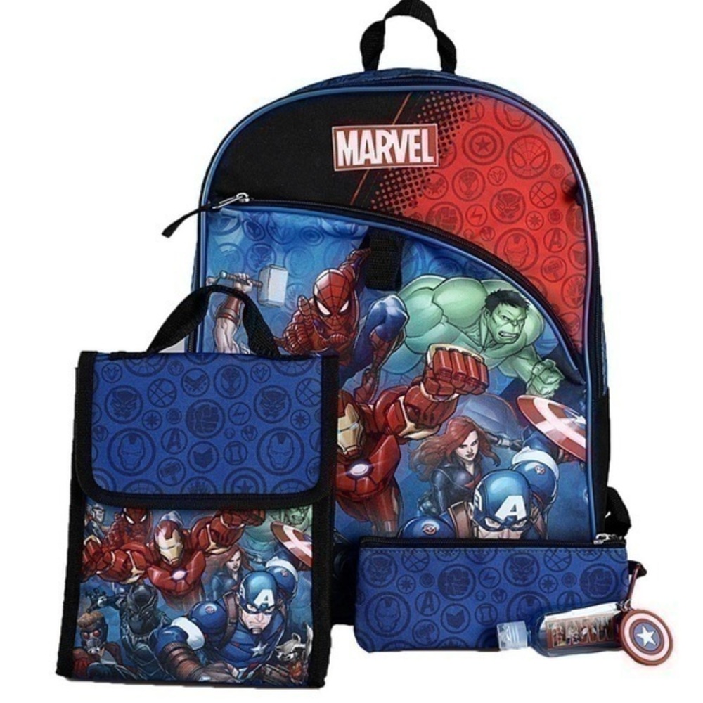 Marvel Adventures 6 PIECE backpack set